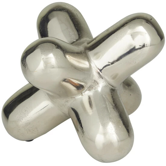 Promo ⭐ Studio 350 Aluminum Modern Chain And Jack Sculpture - Silver, Gold And Black Silver - Jack Large ⌛ - Image 8