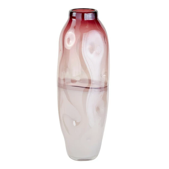 Best Pirce โญ Studio 350 Tall Dimpled Translucent And Pastel Pink Vase 6" X 16" ๐คฉ - Image 6