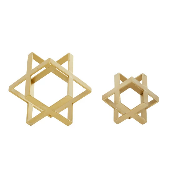 Flash Sale 🌟 Studio 350 Gold Iron Glam Sculpture Geometric (Set Of 2) - 7 X 7 X 7 And 5x 5 X 5 👏 - Image 3