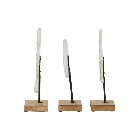 Brand new 🥰 Studio 350 White Polyethylene Coastal Sculpture (Set Of 3) - S/3 13.25", 13.25", 13"H 👏 - Image 3