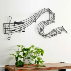 Discount ⌛ Studio 350 Black Metal Traditional Wall Decor Entertainment 21 X 49 X 1 🔔