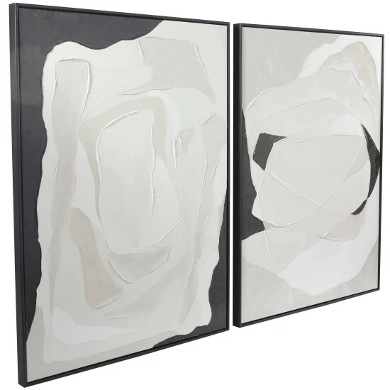 Best reviews of ✔️ Studio 350 Canvas Contemporary Abstract Framed Wall Art With Black Frame 💯 - Image 3