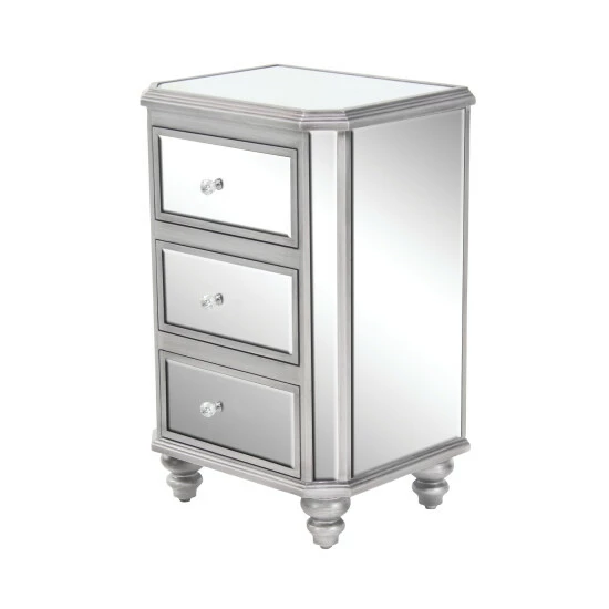 Deals 🔔 Studio 350 Grey Glass Glam Chest 27 X 18 X 14 🛒 - Image 2