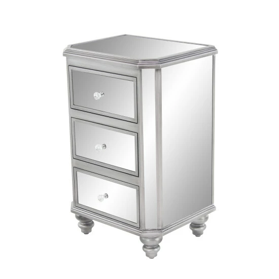 Deals 🔔 Studio 350 Grey Glass Glam Chest 27 X 18 X 14 🛒 - Image 3