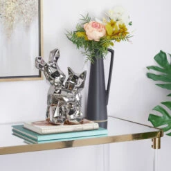 Promo 😍 Studio 350 Porcelain Cubist 🐶 Dog Sculpture - 8 X 5 X 12 Gold ✨