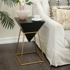 Flash Sale 🌟 Studio 350 Black Wood Modern Accent Table - 15 X 15 X 24 🎁