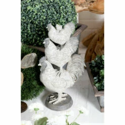Best Pirce 🧨 Studio 350 White Polystone Farmhouse Sculpture Rooster 17 X 9 X 6 - 9 X 6 X 17 🔔