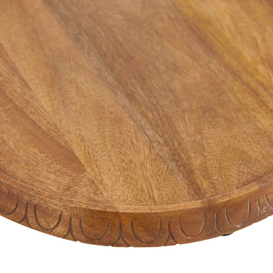 New ✔️ Studio 350 Brown Wood Traditional Cake Stand 9 X 13 X 13 - 13 X 13 X 9Round 🤩 - Image 4