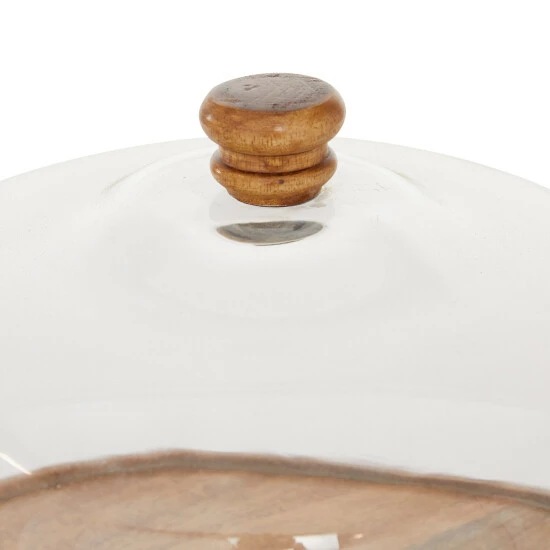 New ✔️ Studio 350 Brown Wood Traditional Cake Stand 9 X 13 X 13 - 13 X 13 X 9Round 🤩 - Image 6