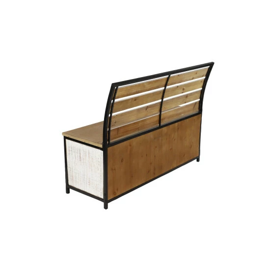 Discount 🥰 Studio 350 Brown Wood Farmhouse Storage Bench 35 X 48 X 19 - 48 X 19 X 35 ✔️ - Image 4