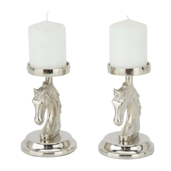 Best Sale ⌛ Studio 350 Aluminum Contemporary Candle Holder (Set Of 2) Silver 🔔 - Image 2