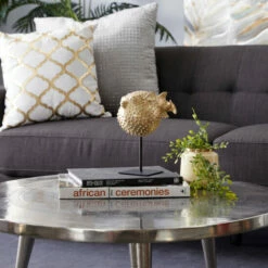 Flash Sale 👏 Studio 350 Gold Polyresin Coastal Sculpture Animals 9 X 7 X 5 - 7 X 5 X 9 👍