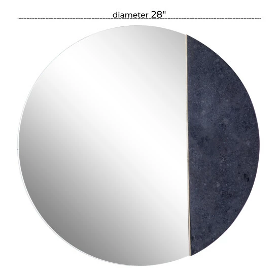 Cheapest โ๏ธ Studio 350 Black Glass Contemporary Wall Mirror 28 X 28 X 1 - 28 X 1 X 28Round ๐งจ - Image 5