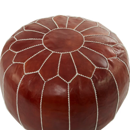 Cheap โ Studio 350 Leather Bohemian Pouf Brown โ - Image 5