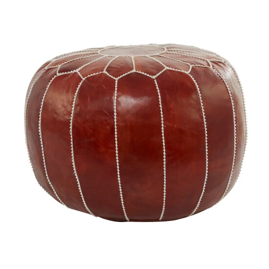 Cheap โ Studio 350 Leather Bohemian Pouf Brown โ - Image 7