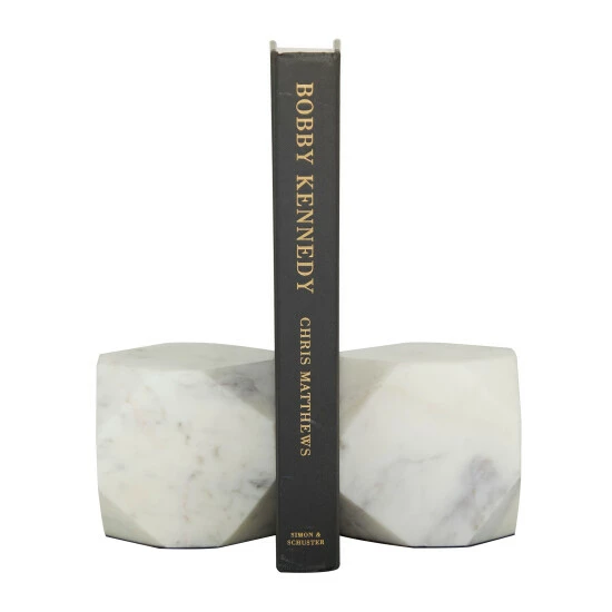 Deals 😍 Studio 350 Marble Modern Bookends (Set Of 2) - 4 X 4 X 4 Green 😉