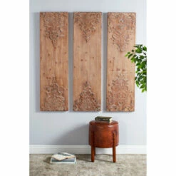 Brand new ๐ Studio 350 Brown Wood Rustic Wall Decor Ornamental (Set Of 3) โญ