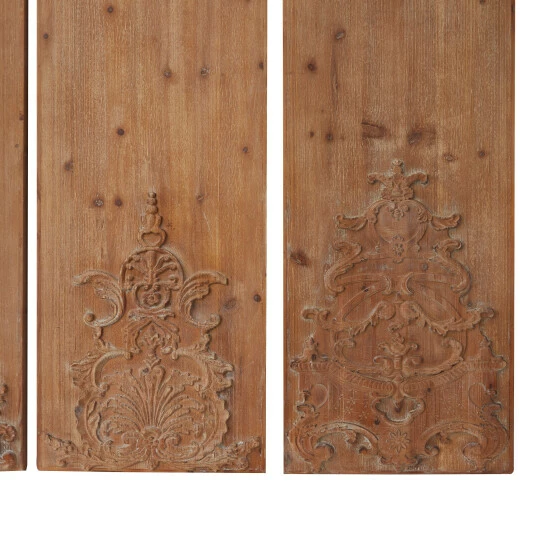 Brand new ๐ Studio 350 Brown Wood Rustic Wall Decor Ornamental (Set Of 3) โญ - Image 7