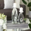 Cheap 😍 Studio 350 Clear MDF Glam Candle Holder (Set Of 2) - 6 X 4 X 17 👏