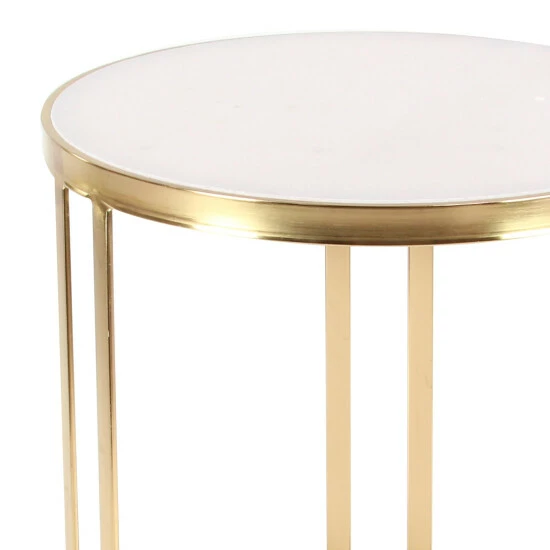 Top 10 ๐ Studio 350 Gold Metal Contemporary Accent Table 23 X 18 X 18 - 18 X 18 X 23Round ๐งจ - Image 5