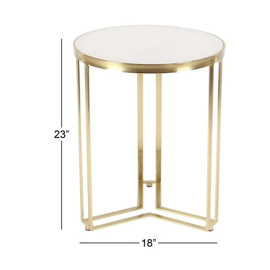 Top 10 ๐ Studio 350 Gold Metal Contemporary Accent Table 23 X 18 X 18 - 18 X 18 X 23Round ๐งจ - Image 6
