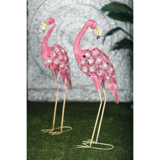 Best deal 🌟 Studio 350 Pink Iron Coastal Garden Sculpture Birds (Set Of 2) - S/2 10"W, 38"H 💯