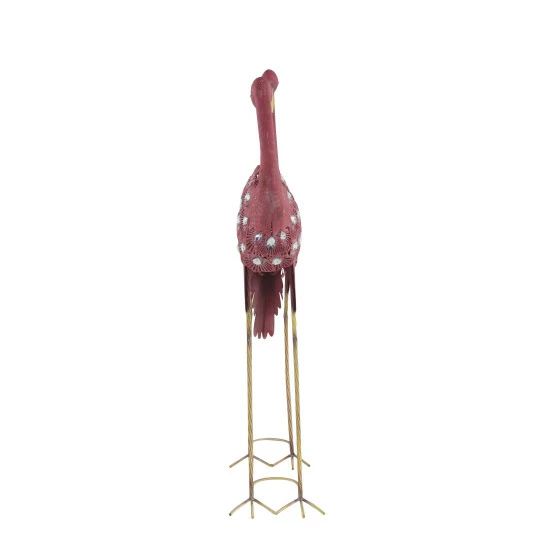 Best deal 🌟 Studio 350 Pink Iron Coastal Garden Sculpture Birds (Set Of 2) - S/2 10"W, 38"H 💯 - Image 4