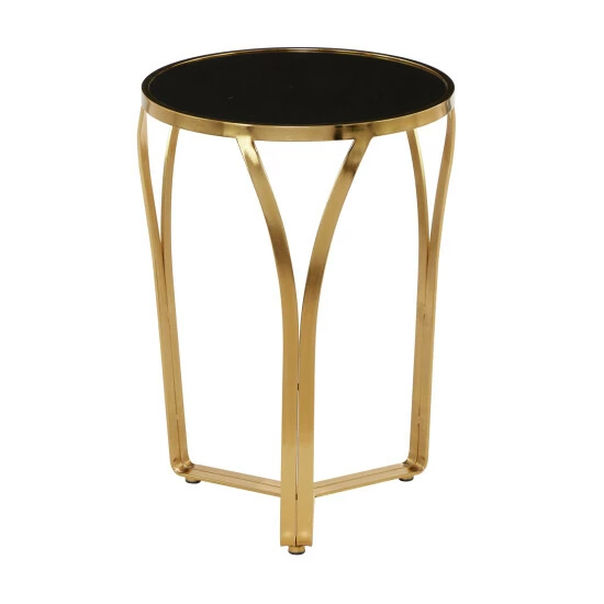 New 🤩 Studio 350 Gold Metal Contemporary Accent Table - 16 X 16 X 23 🥰 - Image 2