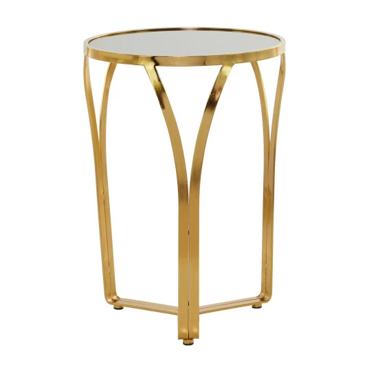 New 🤩 Studio 350 Gold Metal Contemporary Accent Table - 16 X 16 X 23 🥰 - Image 3