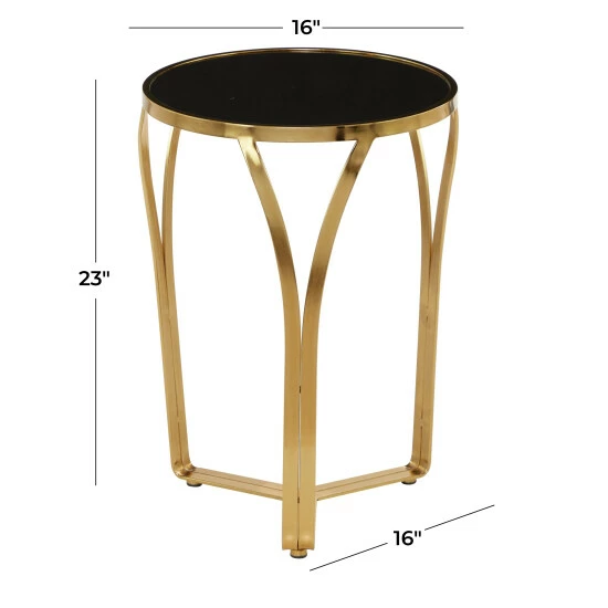 New 🤩 Studio 350 Gold Metal Contemporary Accent Table - 16 X 16 X 23 🥰 - Image 6
