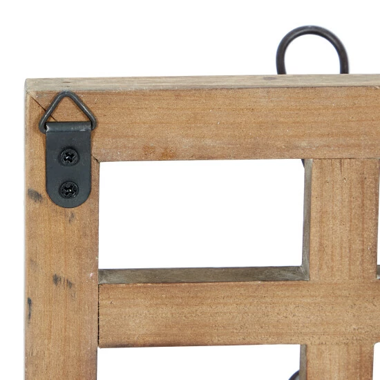 Coupon ⌛ Studio 350 Brown Wood Farmhouse Wall Hook 7 X 26 X 3 - 26 X 3 X 7 🎁 - Image 6