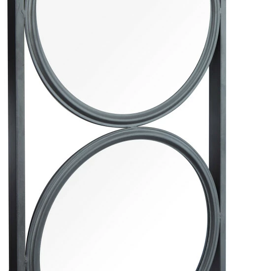 Outlet 𧨠Studio 350 Black Iron Industrial Wall Mirror (Set Of 3) - 37 X 11 X 1 π - Image 4