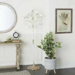 Wholesale 🔥 Studio 350 White Iron French Country Candelabra - 22 X 16 X 68 👏