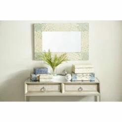 Best deal 🧨 Studio 350 Natural Coastal 👩 Mother Of Pearl Shell Wall Mirror Cream Blue Or Cream Grey ❤️