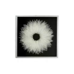 New 👍 Studio 350 White Polystone Natural Shadow Box Art 24 X 24 X 2 - 24 X 2 X 24 ⭐