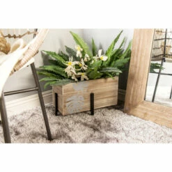Cheap 🎁 Studio 350 Brown Wood Contemporary Planter Set Of 3 19" X 24" X 12" 👏