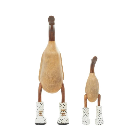 Best Pirce 🎉 Studio 350 2-piece Solid Bamboo Wood Decorative Ducks In 🥾 Boots Sculpture Set - S/2 17", 11"H 💯 - Image 4