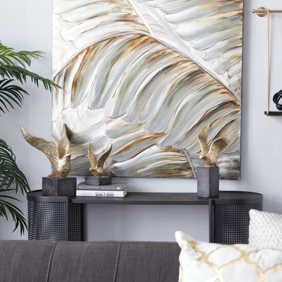 Top 10 🎉 Studio 350 Gold Polystone Contemporary Sculpture Animals (Set Of 3) - S/3 14", 15", 9"H 👏