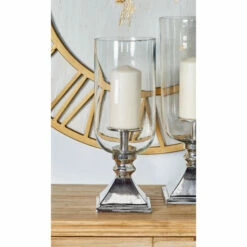 Deals 💯 Studio 350 Silver Aluminum Traditional Hurricane Lamp 17 X 6 X 6 - 6 X 6 X 17 🔥