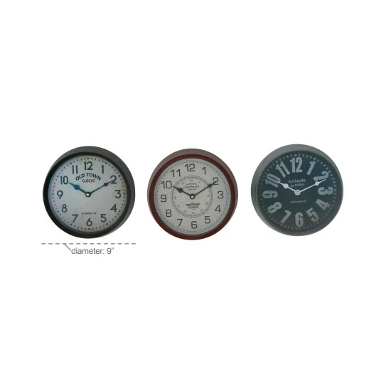 Deals 🥰 Studio 350 Multi Iron Traditional Wall Clock No Theme (Set Of 3) 😀 - Image 4