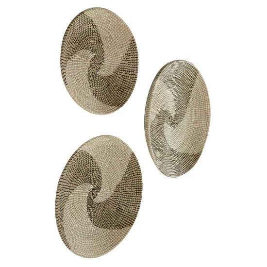 Discount ๐คฉ Studio 350 Beige Dried Plant Material Contemporary Wall Decor Abstract (Set Of 3) ๐ - Image 3