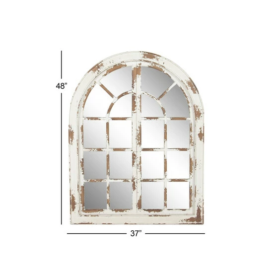 Wholesale 😀 Studio 350 Fir Farmhouse Wall Mirror 48 X 37 X 2 Grey 🎉 - Image 5