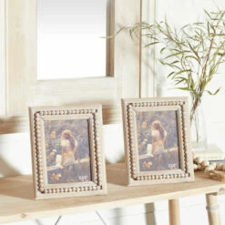 Promo 👍 Studio 350 Light Brown Wood Bohemian Photo Frame Standard - 9 X 1 X 11 😀
