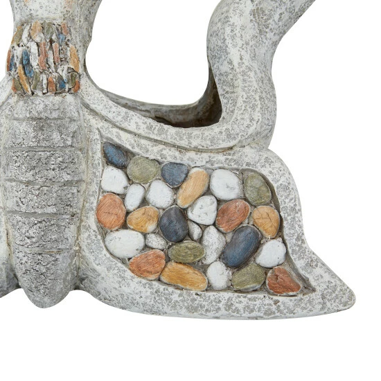 Best deal ๐ Studio 350 Gray Fiberglass Indoor Outdoor Planter With Stone Mosaic Design Grey - Heart ๐ - Image 4