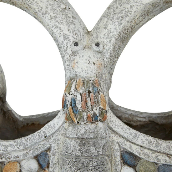 Best deal ๐ Studio 350 Gray Fiberglass Indoor Outdoor Planter With Stone Mosaic Design Grey - Heart ๐ - Image 5