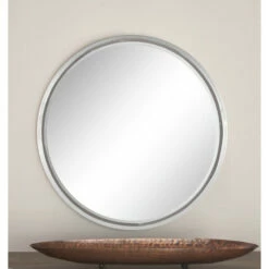 Best Pirce 👏 Studio 350 Silver Iron Contemporary Wall Mirror 24 X 24 X 1 - 24 X 1 X 24Round ✨
