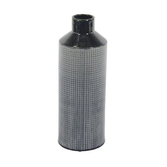 New 😉 Studio 350 20 Inch Contemporary Ceramic Blue And White Spouted Vase Aqua 👍 - Image 7