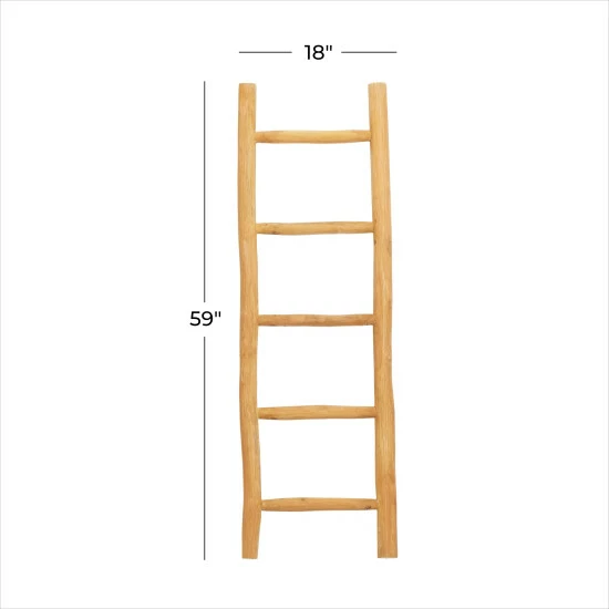 Wholesale 🔥 Studio 350 Brown Teak Wood Natural Ladder 59 X 18 X 2 ⭐ - Image 5