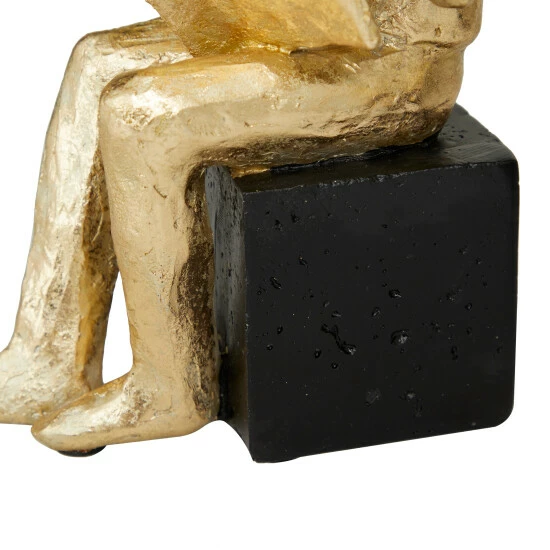 Discount ๐ฏ Studio 350 Gold Polystone Glam Bookends (Set Of 2) - S/2 8"W, 4"H ๐ - Image 5