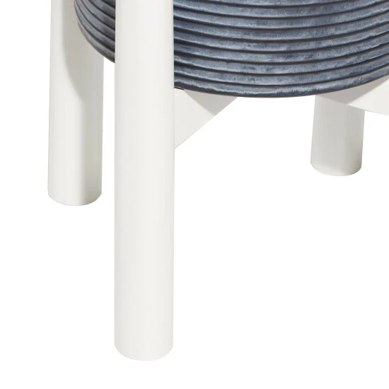 Budget ๐ Studio 350 Iron Coastal Planter (Set Of 2) - 10 X 10 X 18 White ๐ - Image 4